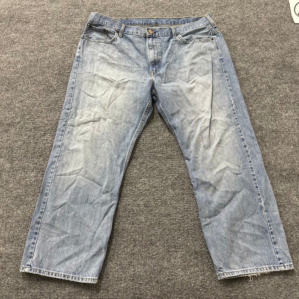 Levi's 569 Jeans Mens Size 40x30 Light Wash Loose Straight Fit Denim Blue
